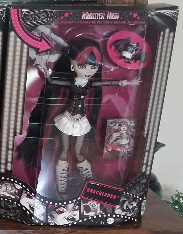 Monster High Draculaura Reel Drama Doll Pet Bat Poster Stand New 2022  Exclusive 194735104819