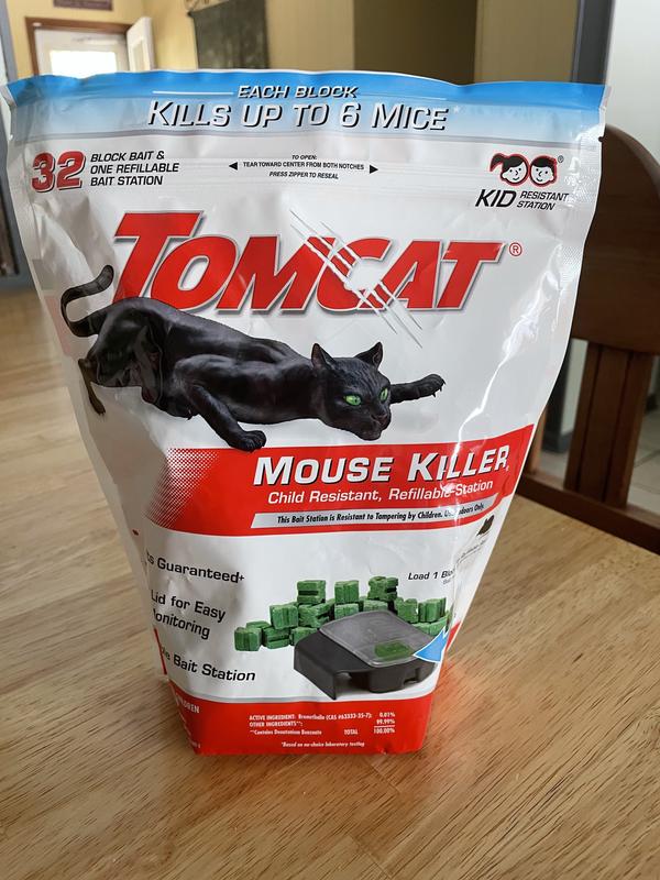 TOMCAT Rat and Mouse Killer Child and Dog Resistant Refillable