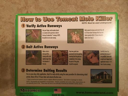 TOMCAT Mole Killerₐ, Mimics Natural Food Source, Poison Kills in a