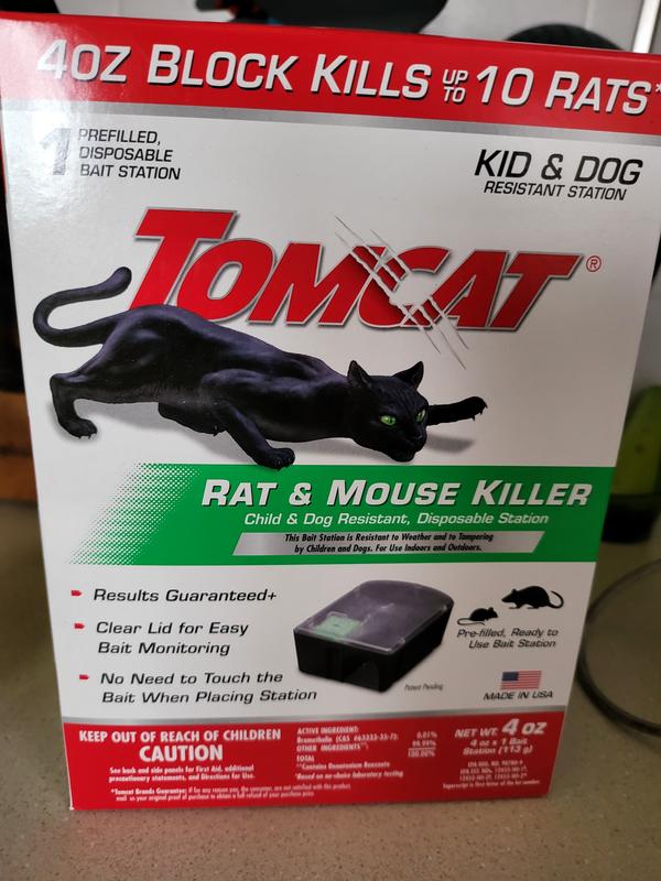 Tomcat Rat & Mouse Killer Child & Dog Resistant, Disposable Station, 1  Pre-Filled Ready-To-Use Bait Station