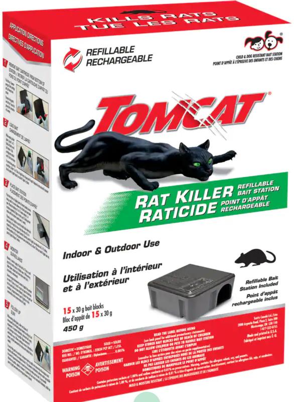 Tomcat® Rat Killer Refillable Bait Station & Blocks - Tier 1