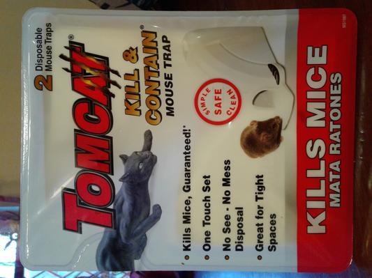 TOMCAT Kill & Contain No Touch No Mess Disposable Mouse Mice Trap 2 pack.
