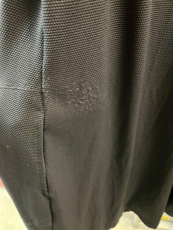 Customer photo for "Snagged and unwearable after 1 wear"