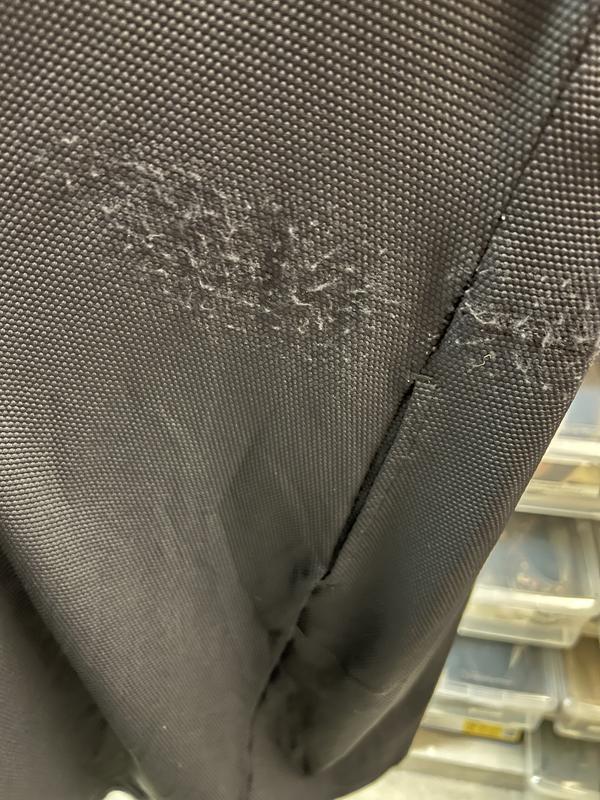 Customer photo for "Snagged and unwearable after 1 wear"