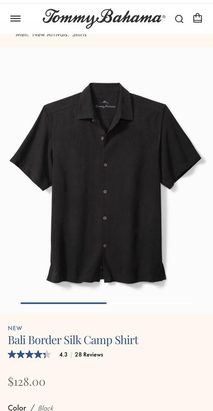 Tommy Bahama Bali Border Silk Camp Shirt, Continental