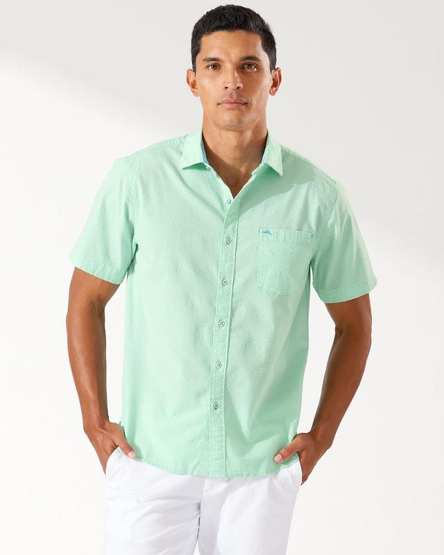 Tommy Bahama Nova Wave Short-Sleeve Woven Shirt, Mens, S, Infinity Pool