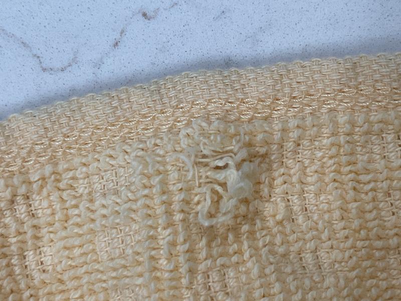 Wash cloth with hole.