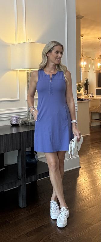 Customer photo for "Cute Half Zip Blue Dress"