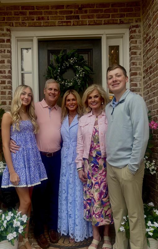 My Tommy Bahama Easter outfit!  The pink floral with pink jacket.