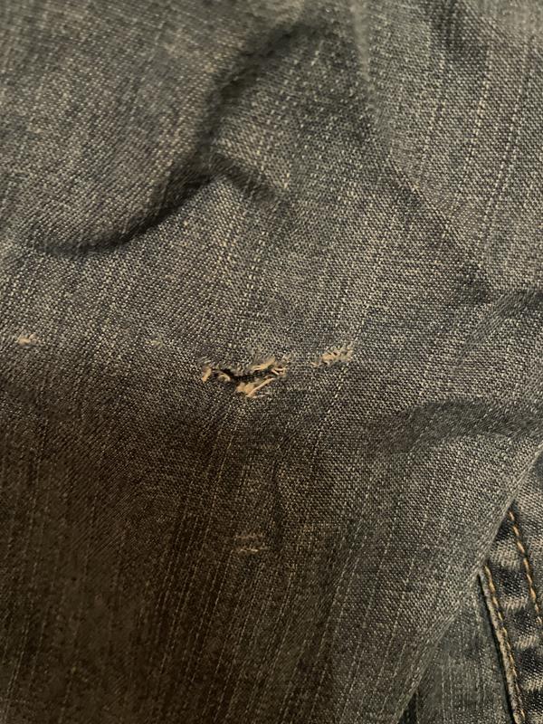 Customer photo for "Great jacket, poor fabric quality"