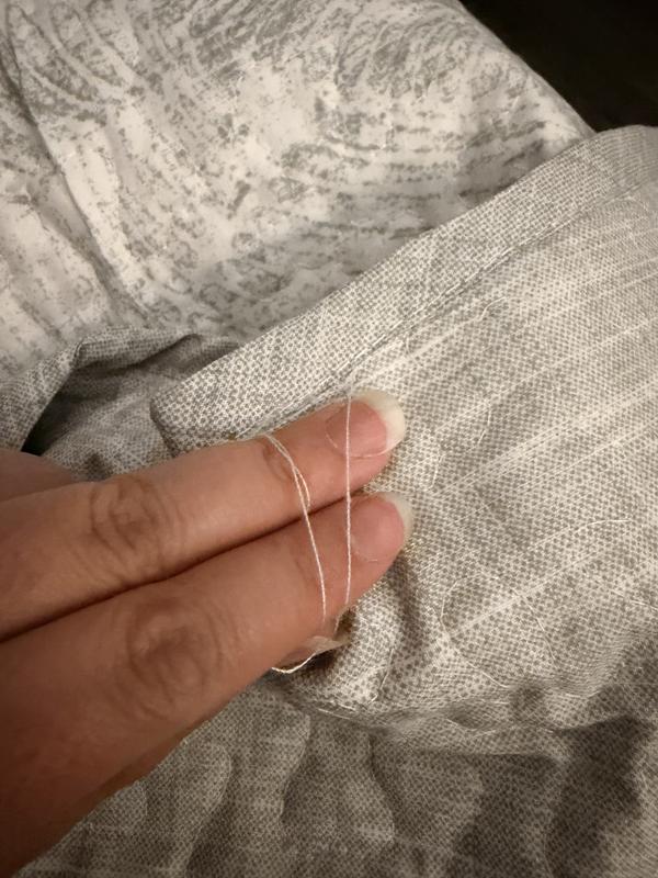 Loose thread found immediately after opening
