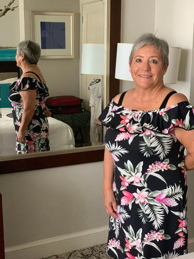 ginger flowers ruffle swim dress