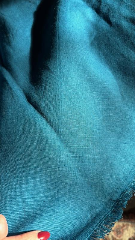 Teal Linen Dress