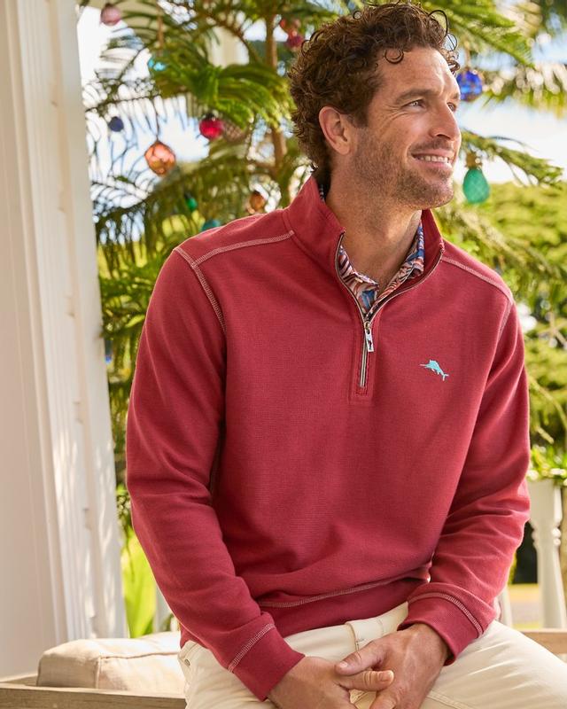 Customer photo for "Tommy Bahama Montego half Zip Sweater"
