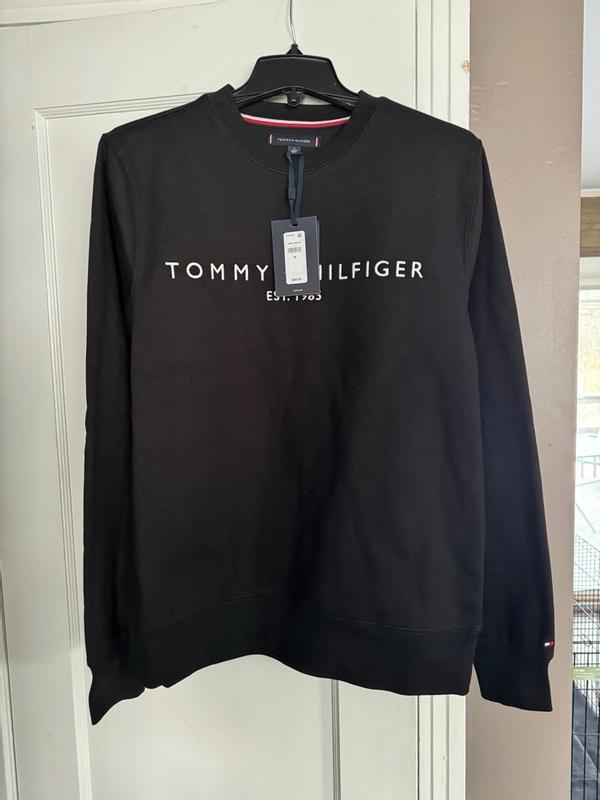 Tommy Hilfiger NEW TAGS sweatshirt sports grey gray cozy bubble letters shops medium