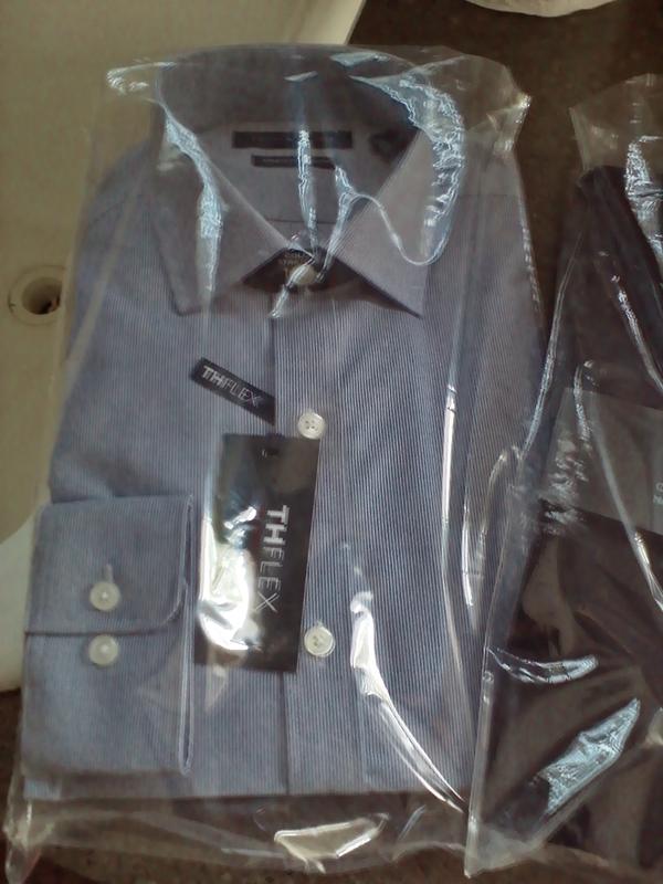 Hubby's New Striped shirt