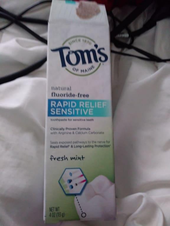 Customer Reviews Tom's® Rapid Relief Sensitive 4 oz. FluorideFree
