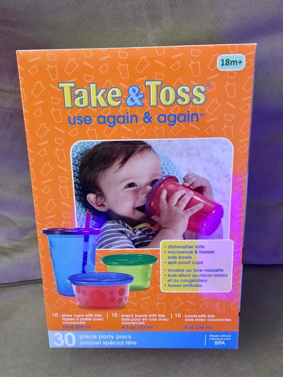 The First Years Take & Toss Bowl, Sippy Cup and Silverware Set