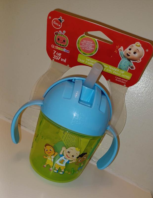 The First Years CoComelon Weighted Straw Cup Bottle to Cup