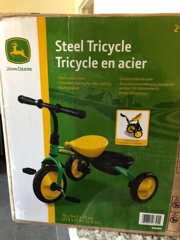 Tomy John Deere Green Steel Tricycle