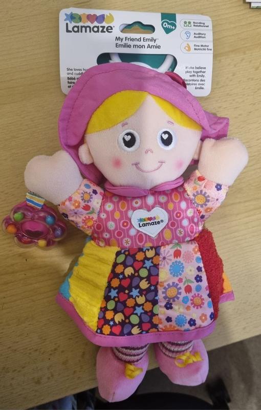 Emily deals lamaze doll