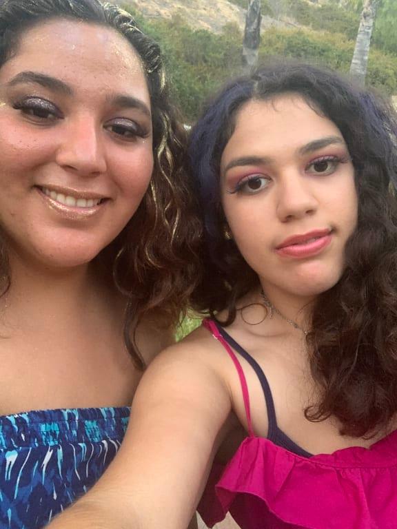 In the photo I am wearing the pink eye shadow with too faced lip gloss