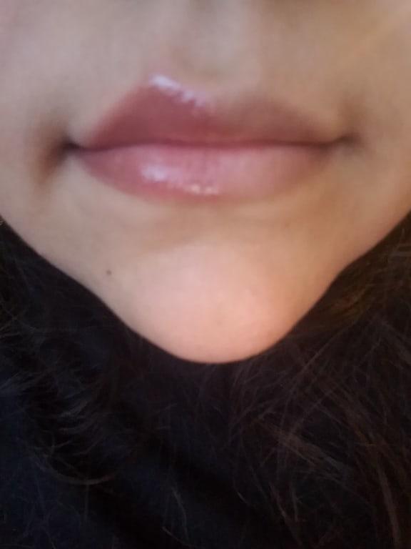 used product on half my lip to show the difference.