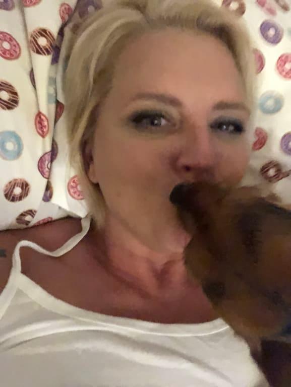 My eyes still look great after a night out. My pup was happy I was home.