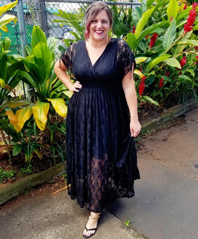 Torrid black shop lace maxi dress