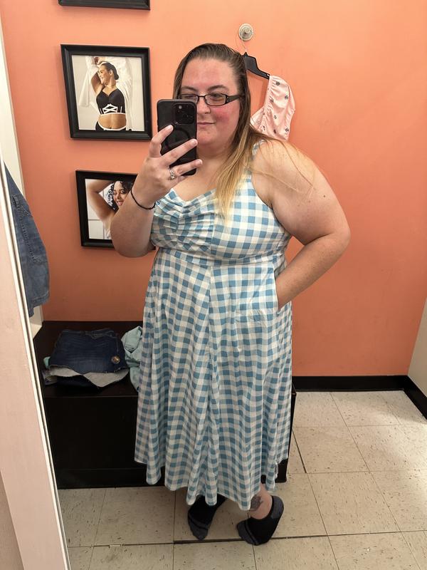 Plus Size - Midi Poplin Fit & Flare Dress - Torrid