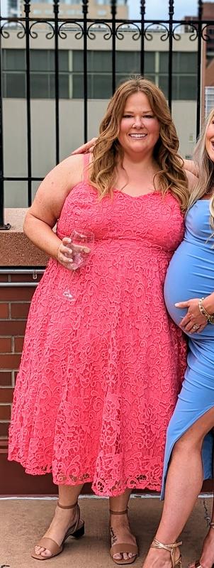 Plus Size - Midi Crochet Lace Sweetheart Dress - Torrid