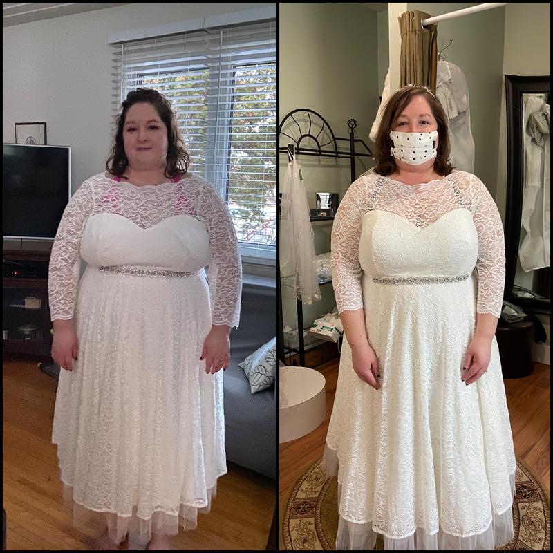 plus size tea length