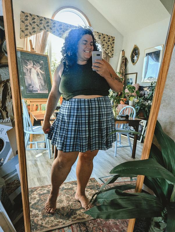 Plus Size - LoveSick Pleated Mini Skort - Torrid