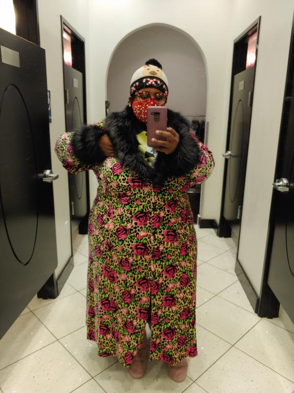 Plus Size - Betsey Johnson Coat - Velvet Leopard Floral - Torrid