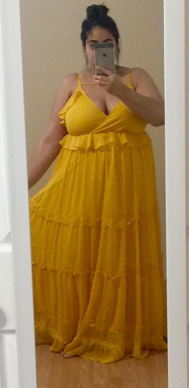 Plus Size - Yellow Chiffon Maxi Dress - Torrid