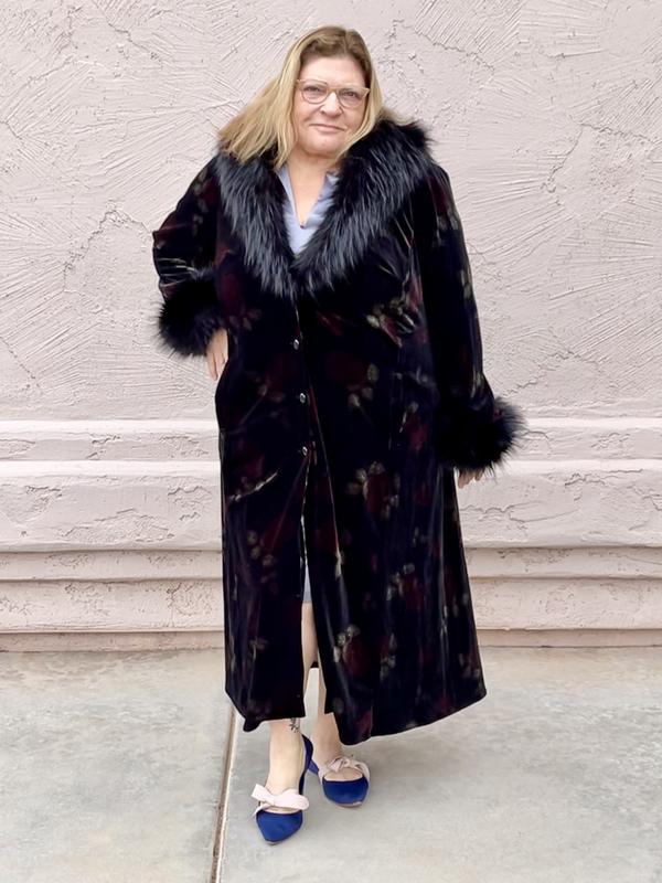 Plus Size - Outlander Jaime Grey Faux Fur Trim Woolen Swing Coat - Torrid