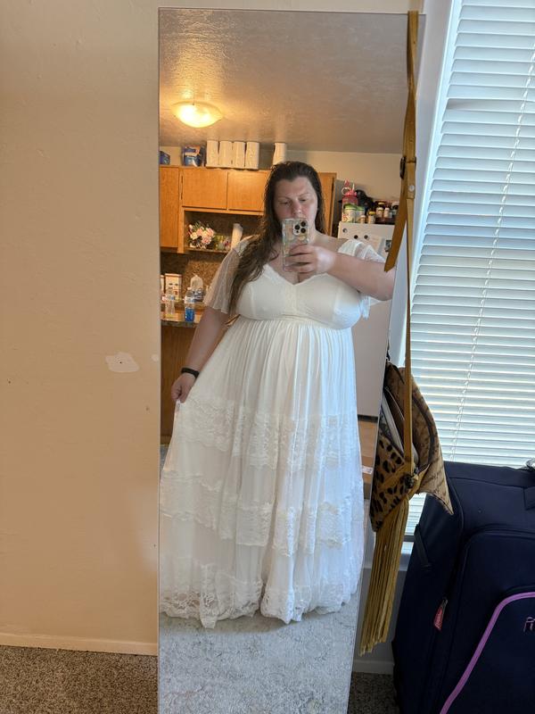 Maxi Torrid Boho Wedding Dress Torrid Dresses Ivory Lace Boho Wedding Dress  Nwt Poshmark