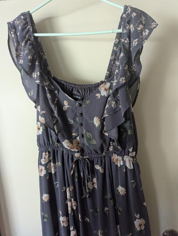 Plus Size - Ruffle Chiffon Maxi Dress - Torrid