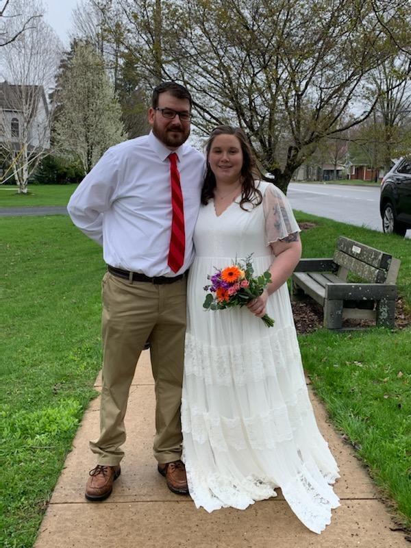 Plus Size Ivory Lace A line Boho Wedding Dress Torrid