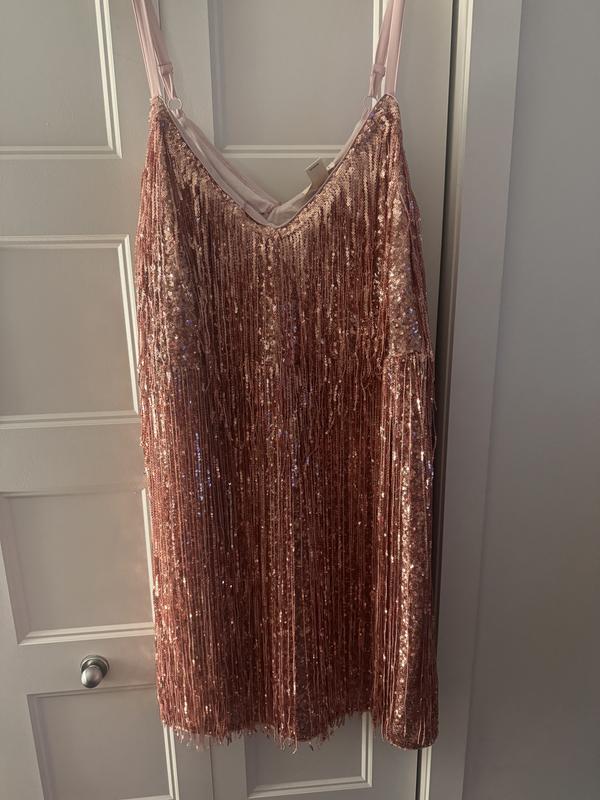 green emerald velvet dress Tammy Fringe Dress Gold – Rehabcouture