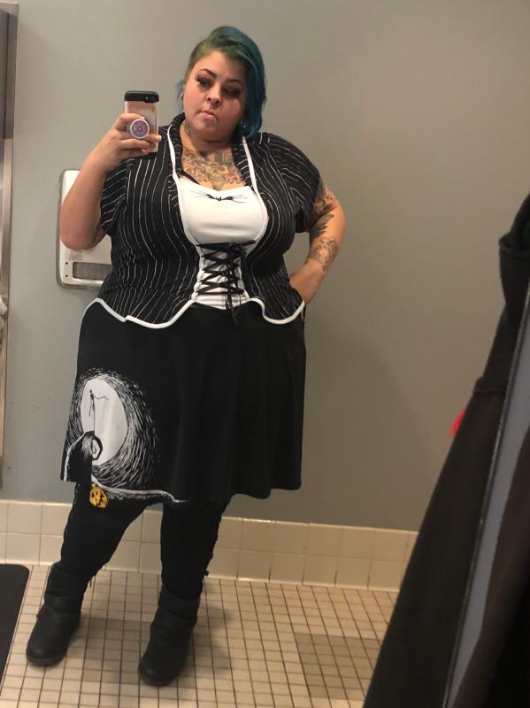 Torrid plus size disney the nightmare before christmas jack skater dress in black sales