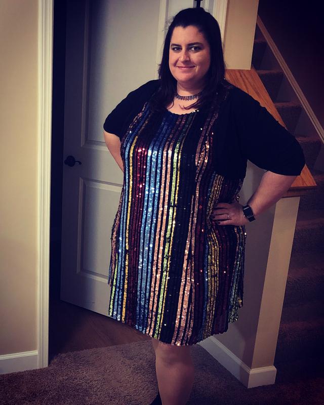 multi colored sequin dress plus size Stunning Plus Size Sequin Dress In Green For New Years Eve & Holiday Parties
