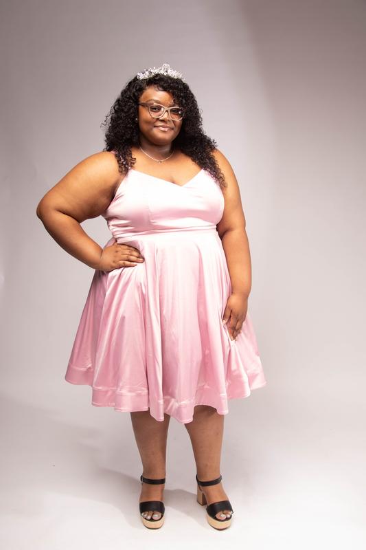 hot pink satin dress plus size Hot pink dress outfit party plus size
