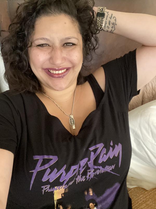 strapless open back dress PURPLE RAIN MUSIC TEE - PRINCE AND THE REVOLUTION main image 0