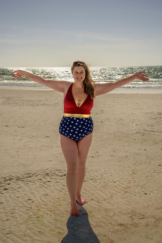 Wonder woman bathing store suit plus size