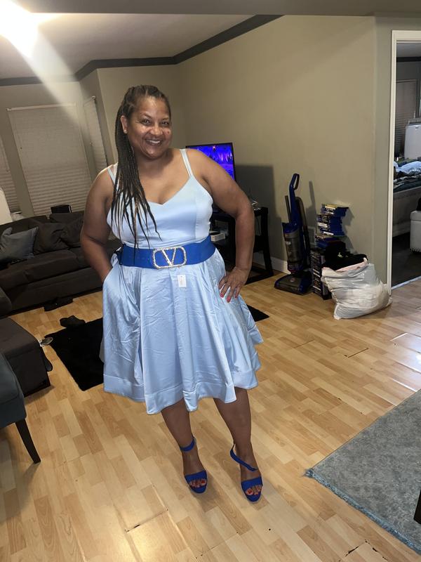 Plus Size - Mini Satin Skater Dress - Torrid
