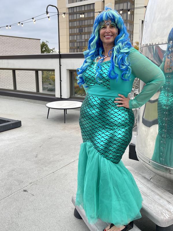 NEW Torrid Disney The Little Mermaid Print Midi Mesh Dress Plus