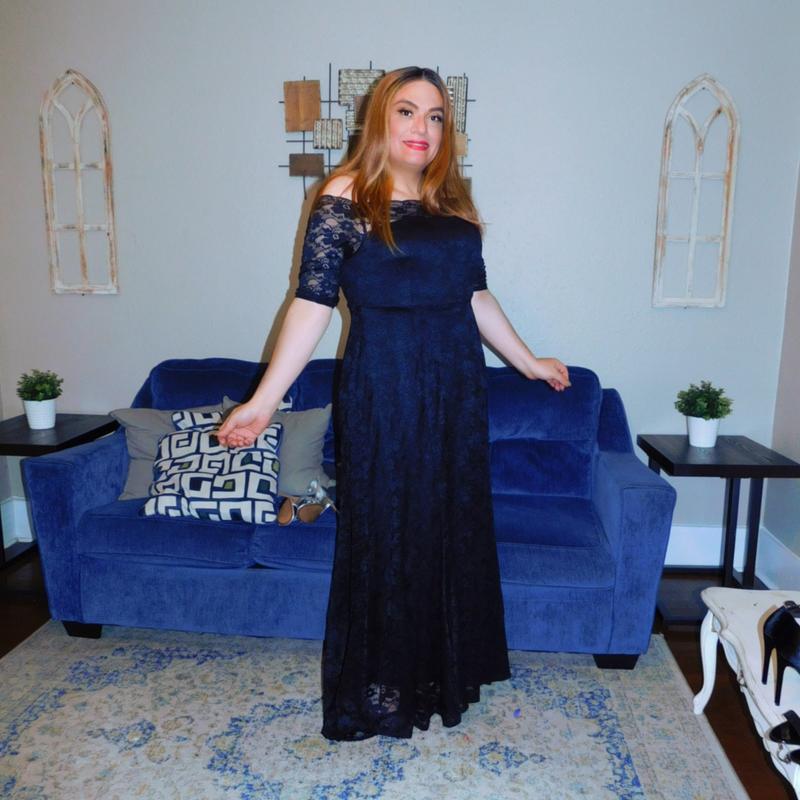Plus Size Special Occasion Black Lace Off Shoulder Gown Torrid