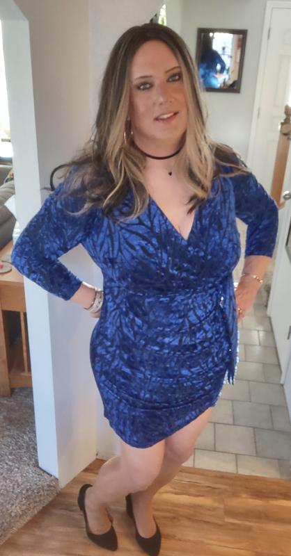 Plus Size At The Knee Velvet High Slit Dress Torrid