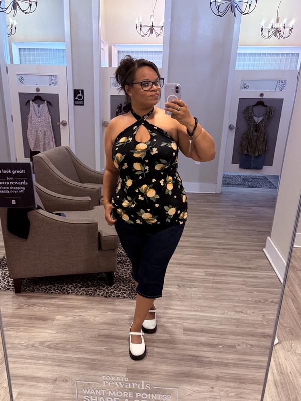 Plus Size - Retro Chic Foxy Twist Neck Halter Top - Torrid